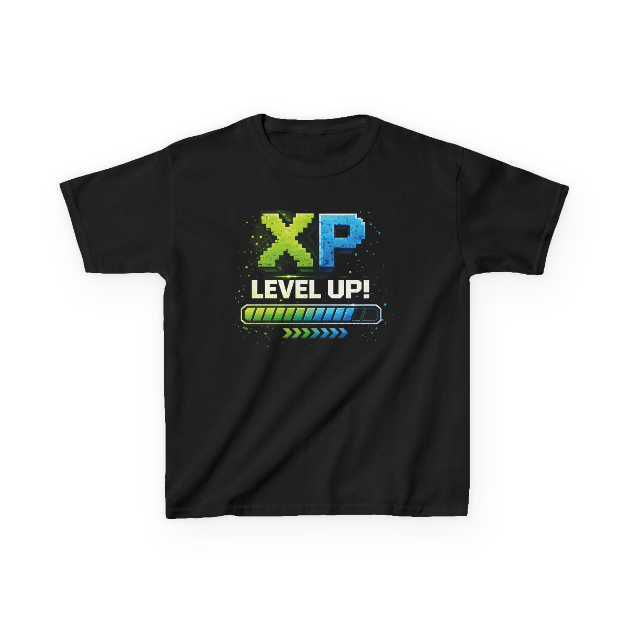 Kids T-Shirt - "XP Level Up!" Boys Gamer Progress Bar Tee