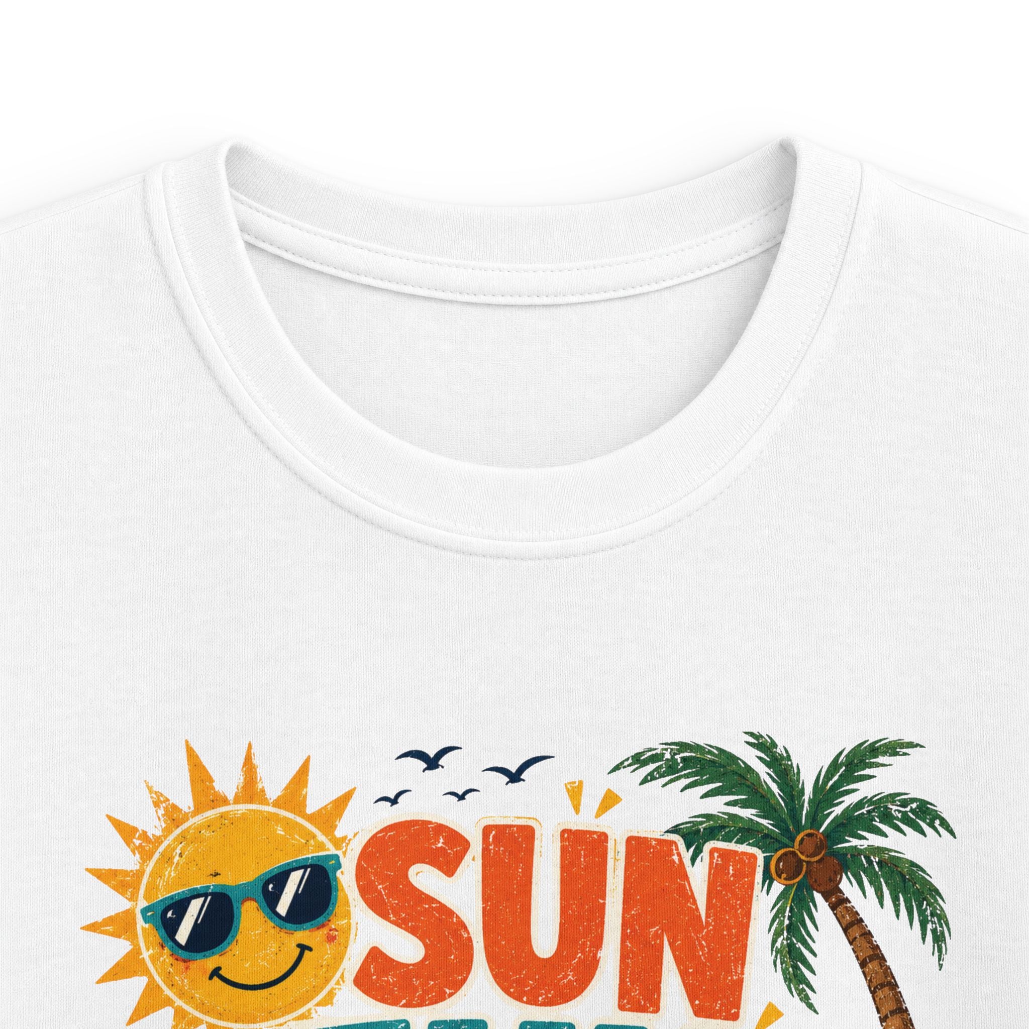 Kids Tee - "Sun Fun Done? Nope!" Tropical Beach Summer Vacation Shirt