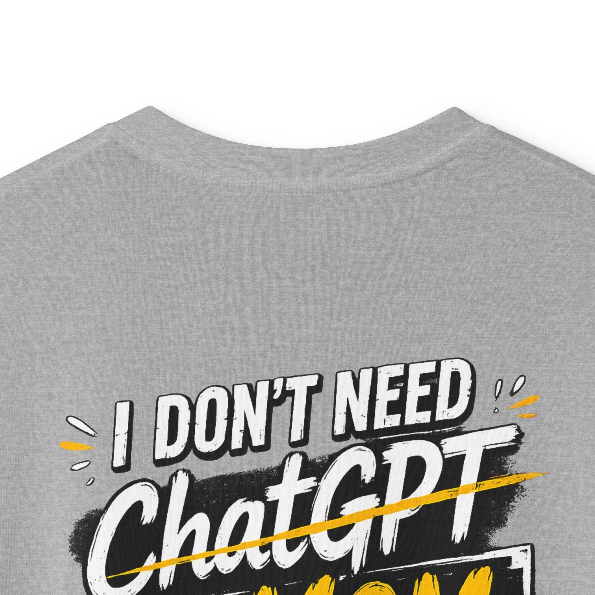 "I Don’t Need ChatGPT, My Mom Knows Everything" Back Graphic Kids Tee