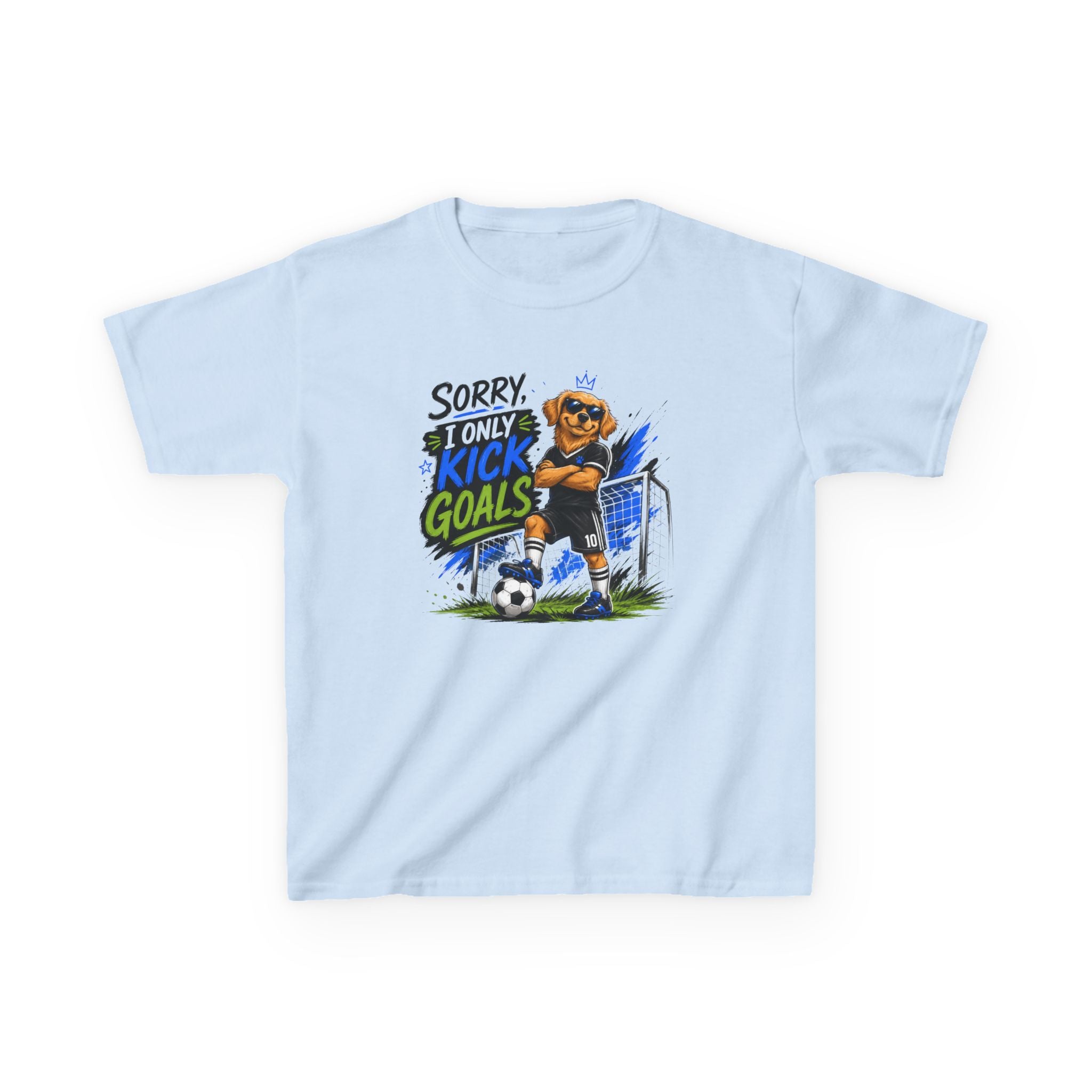 Sorry, I Only Kick Goals Kids Soccer | Kids Sports Graphic T-Shirt