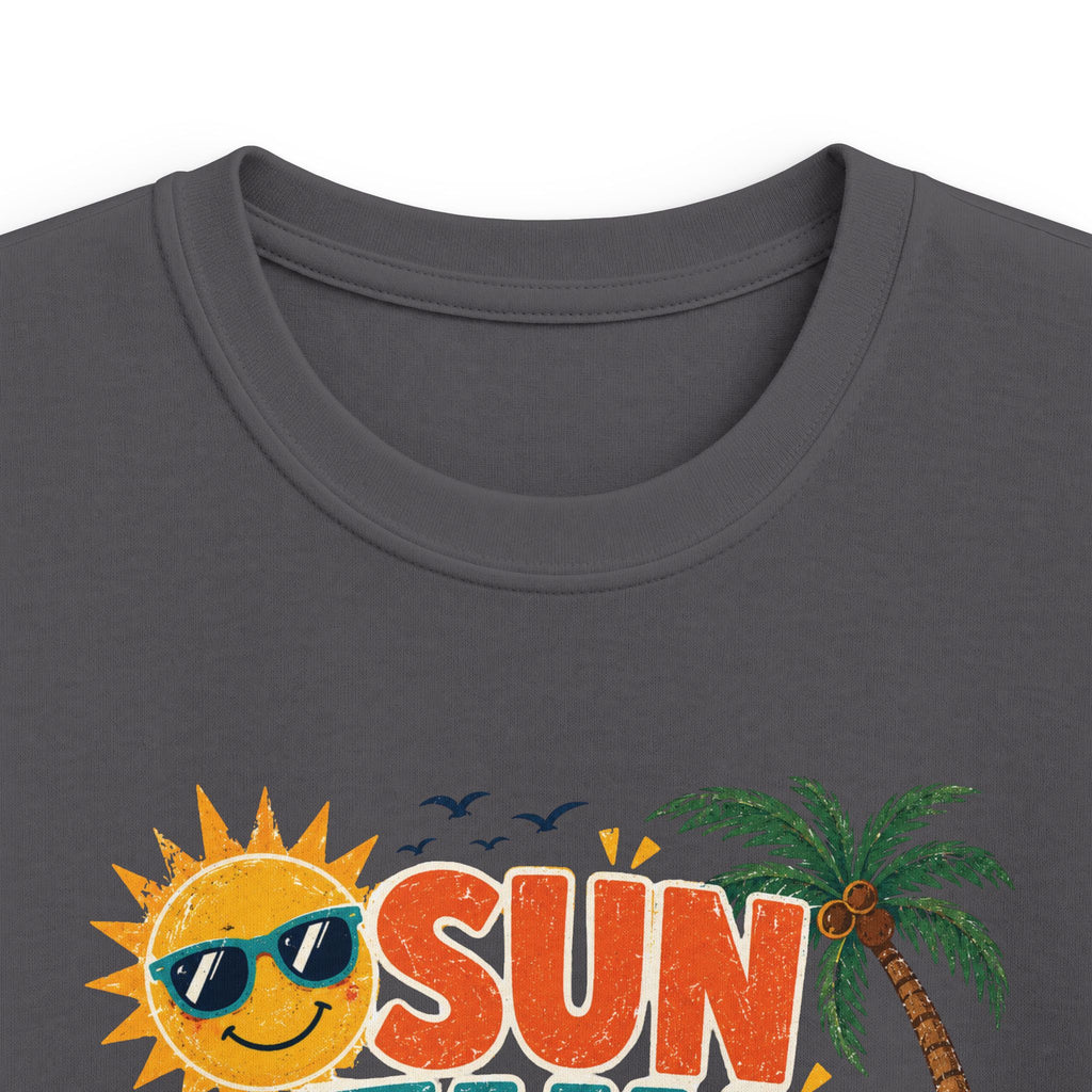 Kids Tee - "Sun Fun Done? Nope!" Tropical Beach Summer Vacation Shirt