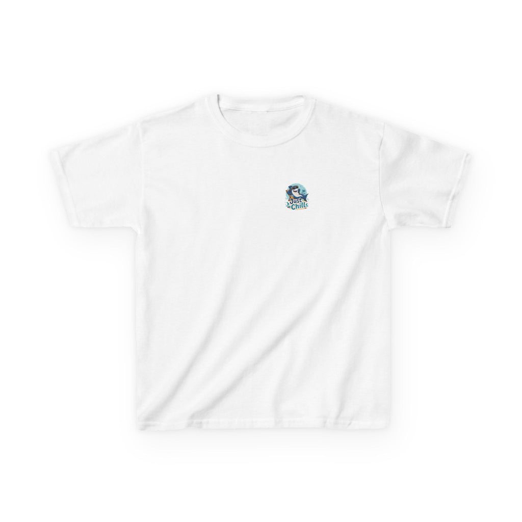 Kids Tee 'Just Chill' Surfing Shark Girls and Boys Graphic