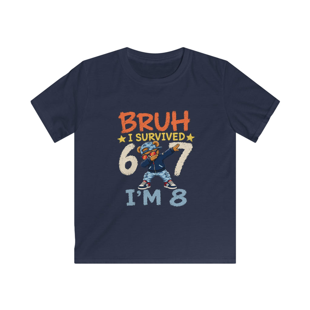 “Bruh I Survived 6/7 I’m 8” Funny Birthday Tee for Boys