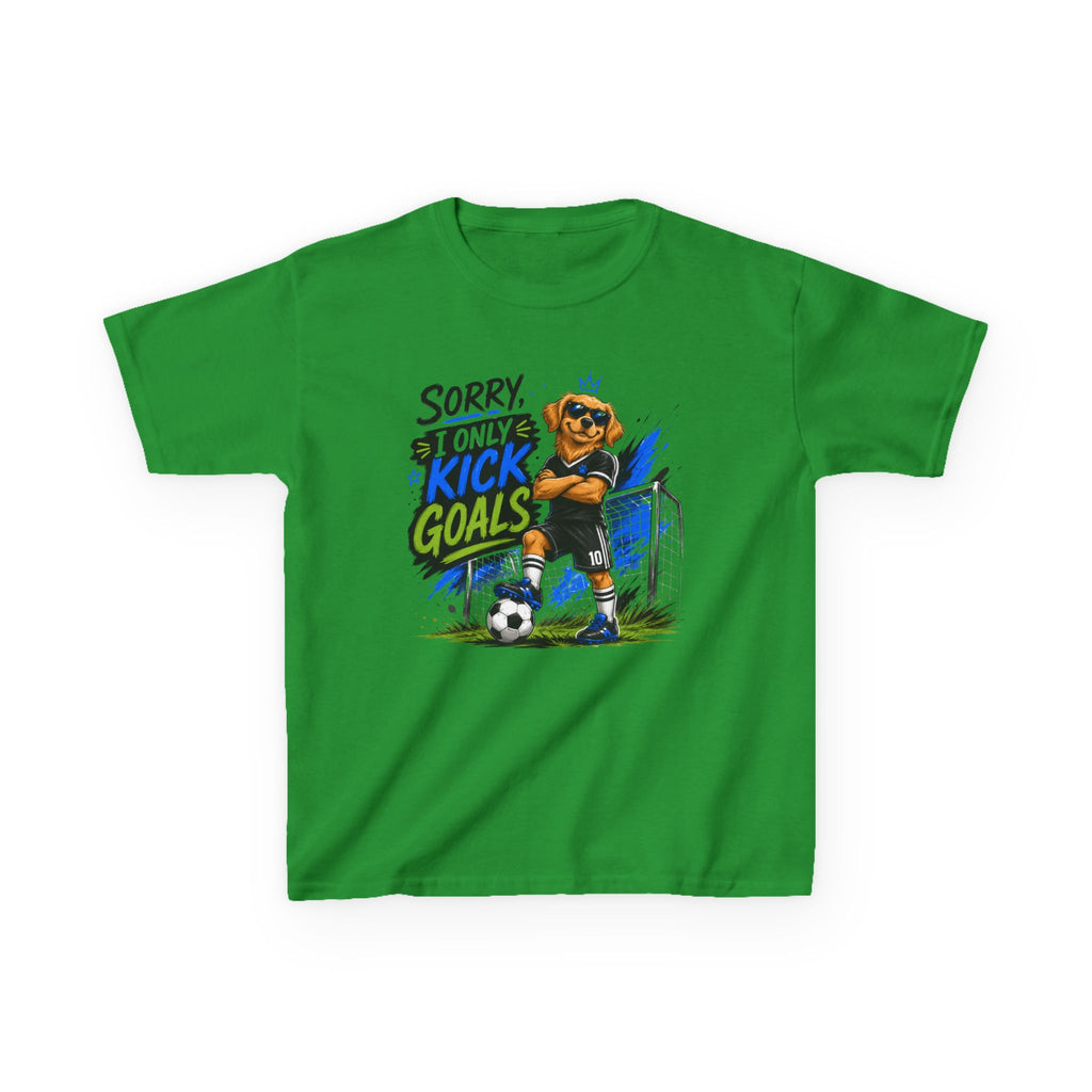 Sorry, I Only Kick Goals Soccer T-Shirt | Funny Soccer Player Graphic Tee | Youth Soccer Shirt | Soccer Lover Gift | Sports Quote Apparel