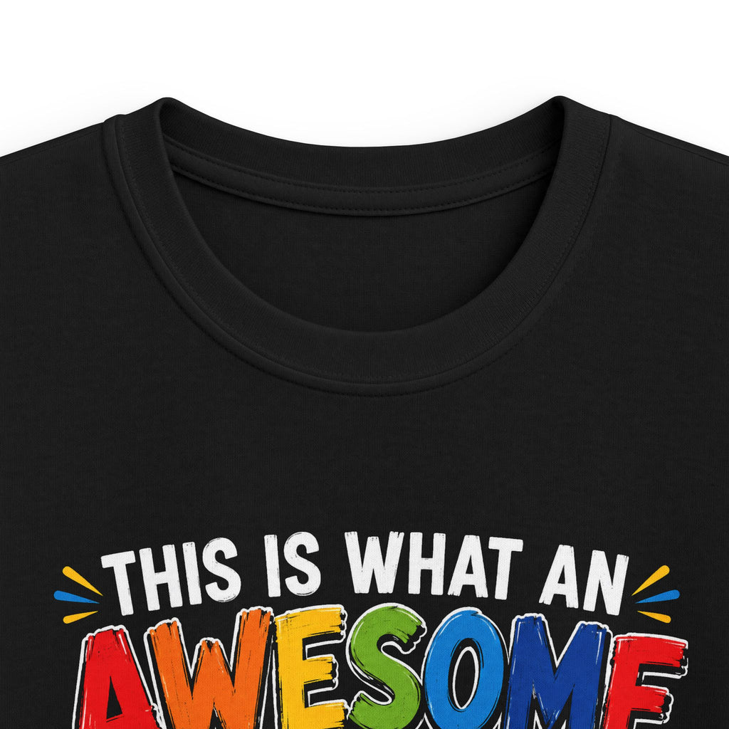 "This Is What An Awesome 4 Year Old Looks Like" Kids Birthday T-Shirt