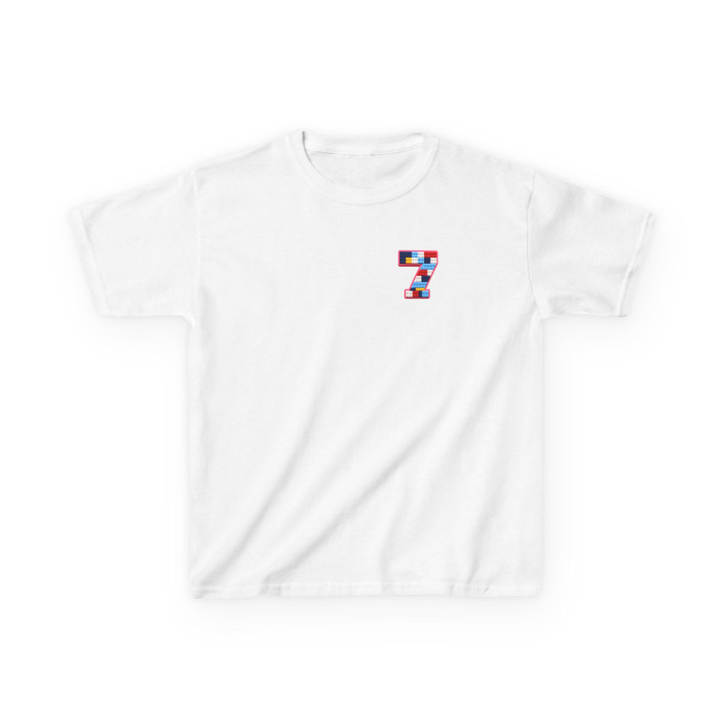 "The Big Energy 7" Graphic kids Birthday T-Shirt Design