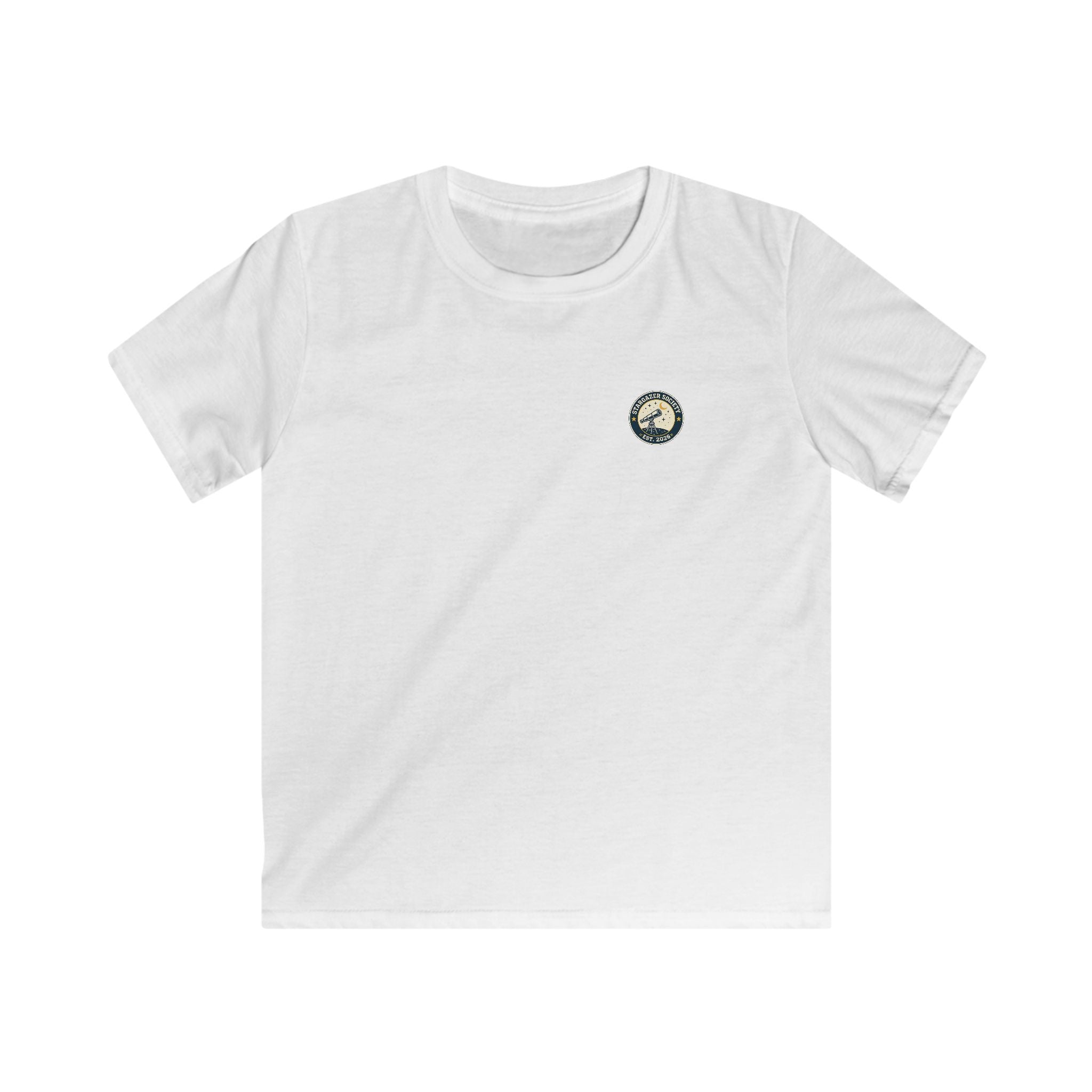 "Stargazer Society" Kids Tee Telescope 'Est. 2026' For Boys & Girls