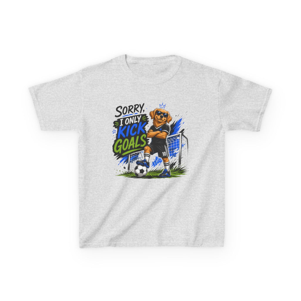 Sorry, I Only Kick Goals Soccer T-Shirt | Funny Soccer Player Graphic Tee | Youth Soccer Shirt | Soccer Lover Gift | Sports Quote Apparel