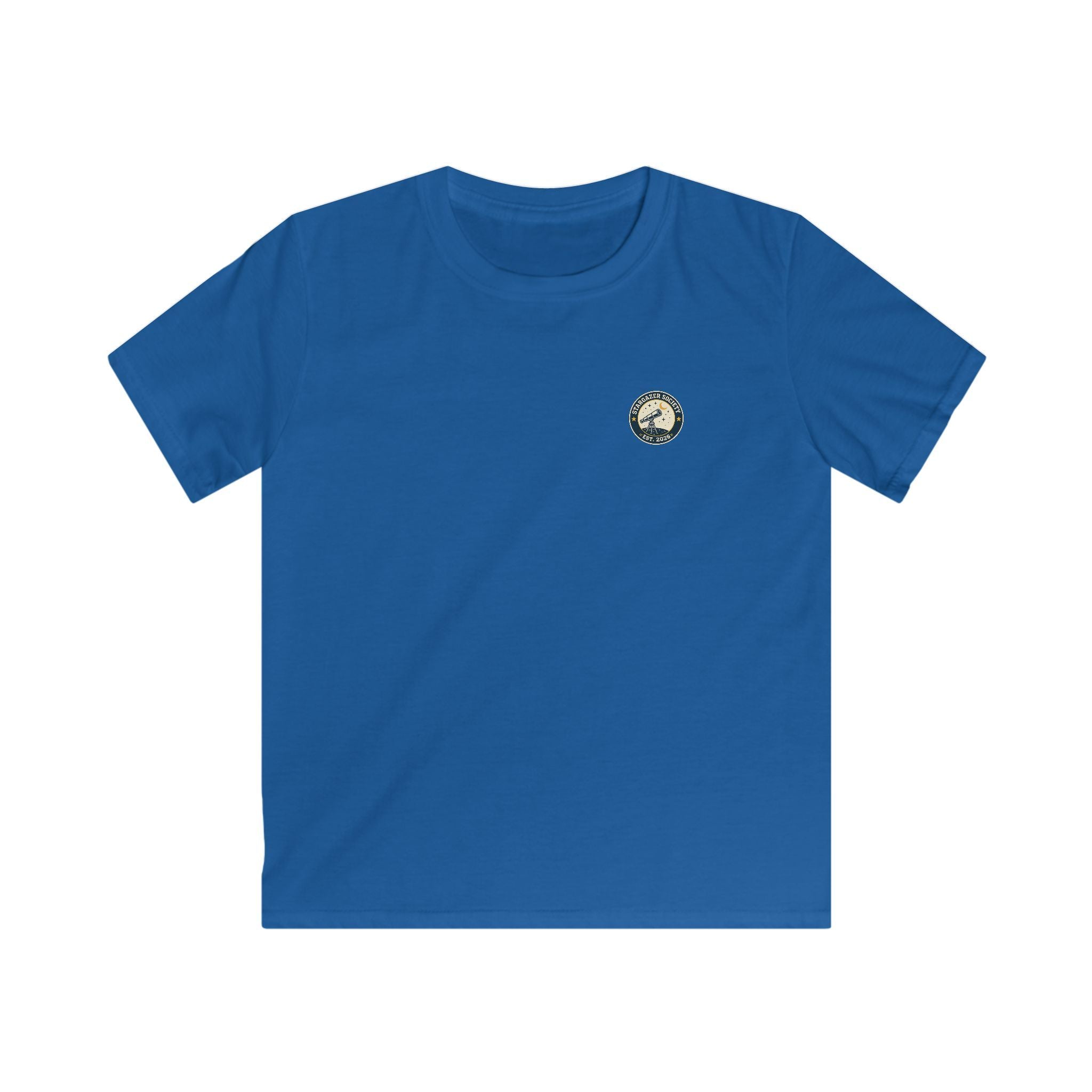 "Stargazer Society" Kids Tee Telescope 'Est. 2026' For Boys & Girls