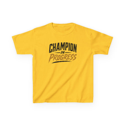 Champion in Progress | Kids Sports Graphic T-Shirt