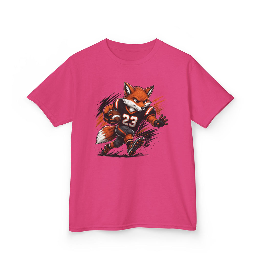 Football Fox T-Shirt | Cool Fox Football Player Graphic | Kids Football Tee | Youth Sports Animal Shirt | Football Lover Gift