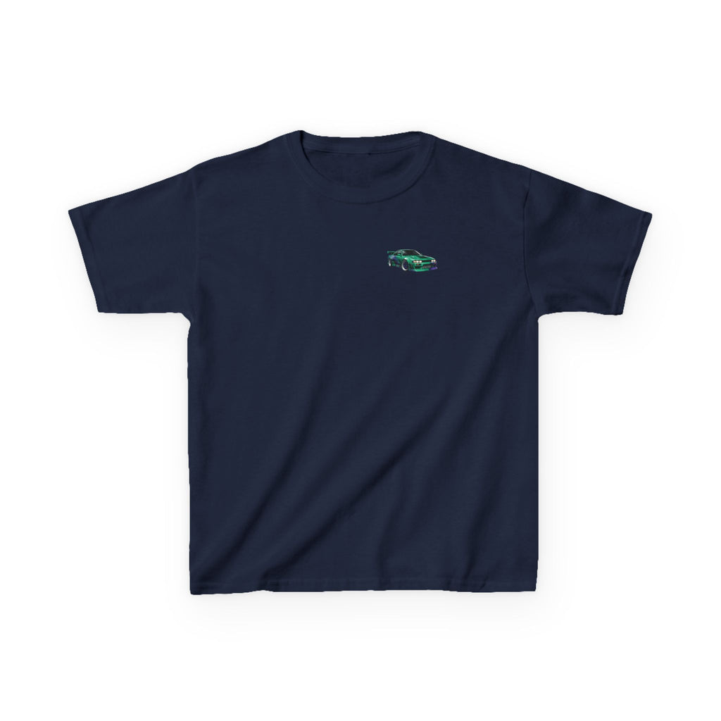 Boys Tee "Retro Nightrun Drift Car" Graphic (Neon City)