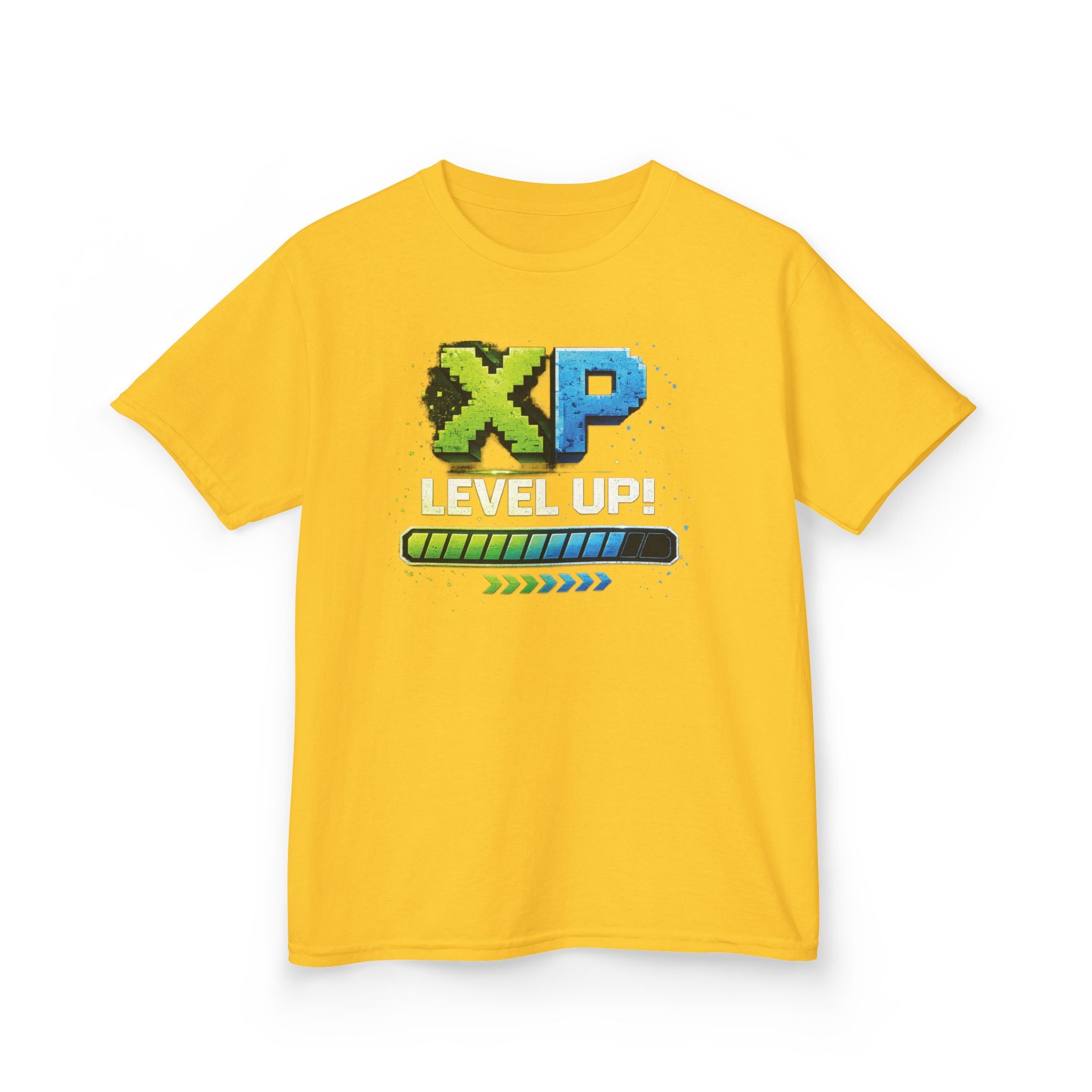 Kids T-Shirt - "XP Level Up!" Boys Gamer Progress Bar Tee