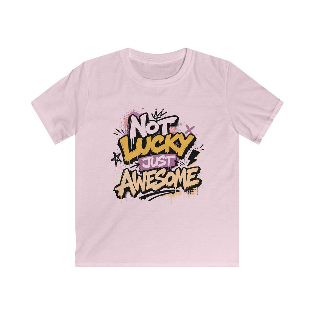 Girls & Boys Tee - "Not Lucky Just Awesome" Graphic Tee