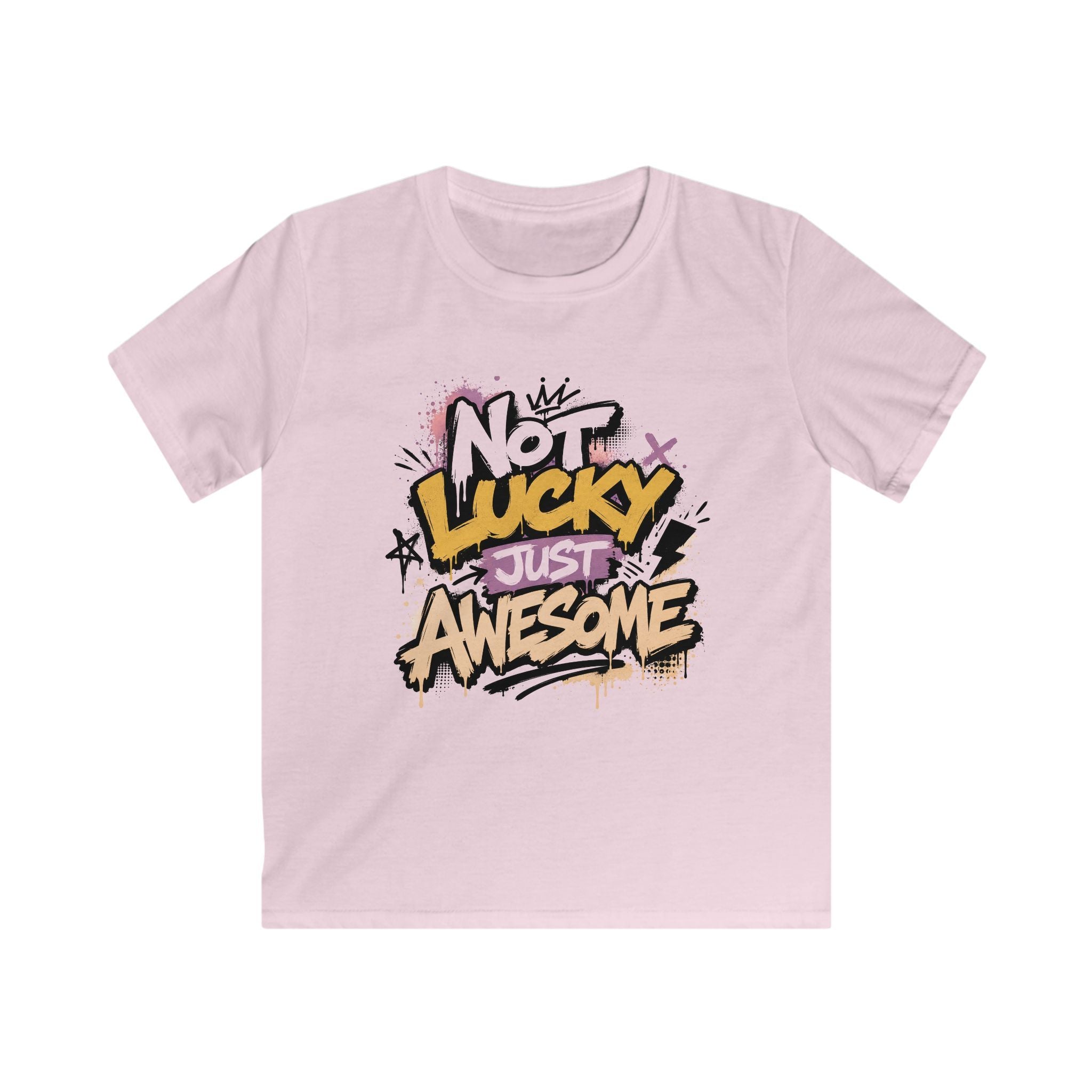 Girls & Boys Tee - "Not Lucky Just Awesome" Graphic Tee