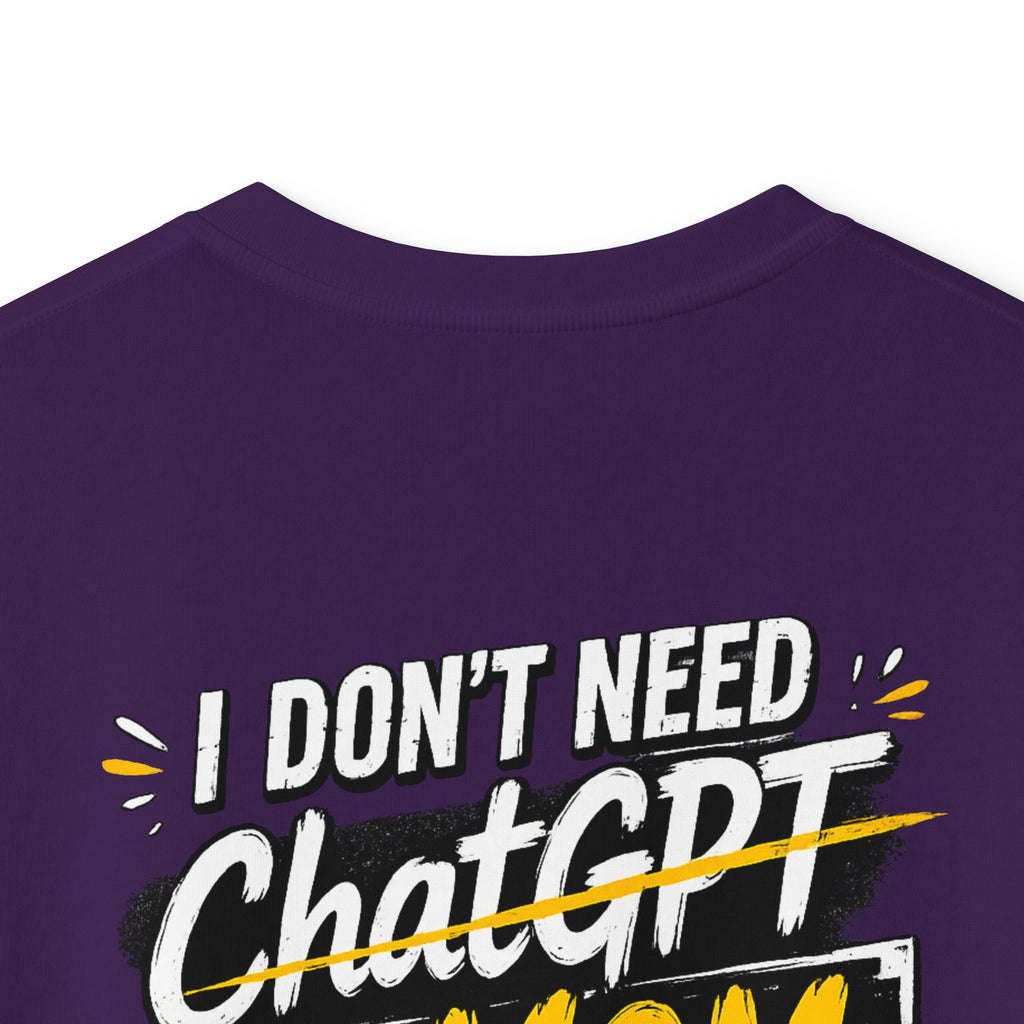 "I Don’t Need ChatGPT, My Mom Knows Everything" Back Graphic Kids Tee