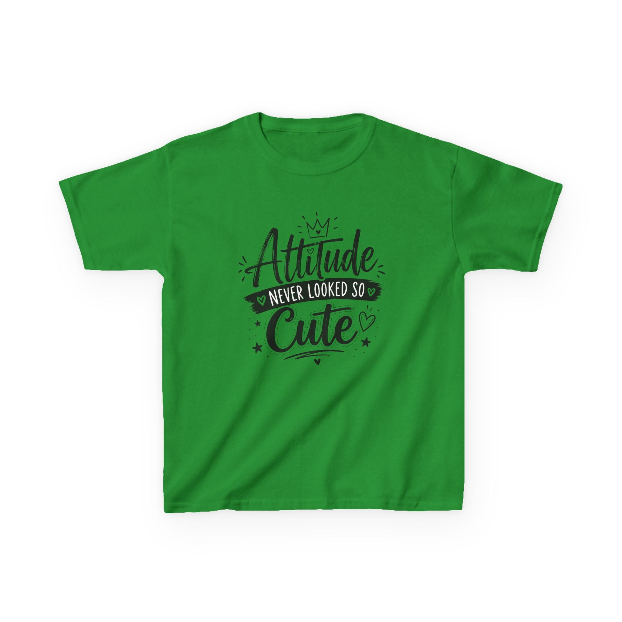"Attitude Never Looked So Cute" Funny Graphic T-Shirt Design