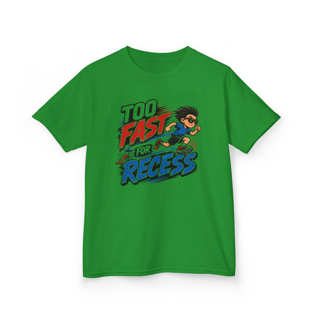 Too Fast for Recess Kids Running T-Shirt | Funny School Track & Field Graphic Tee | Youth Cross Country Athlete Shirt | Speed Runner Gift