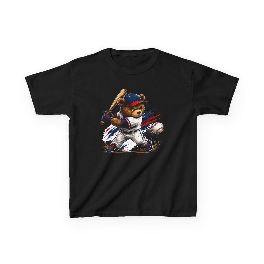 Baseball Bear T-Shirt | Cute Baseball Player Bear Graphic | Kids Baseball Tee | Little Slugger Sports Shirt | Baseball Lover Gift