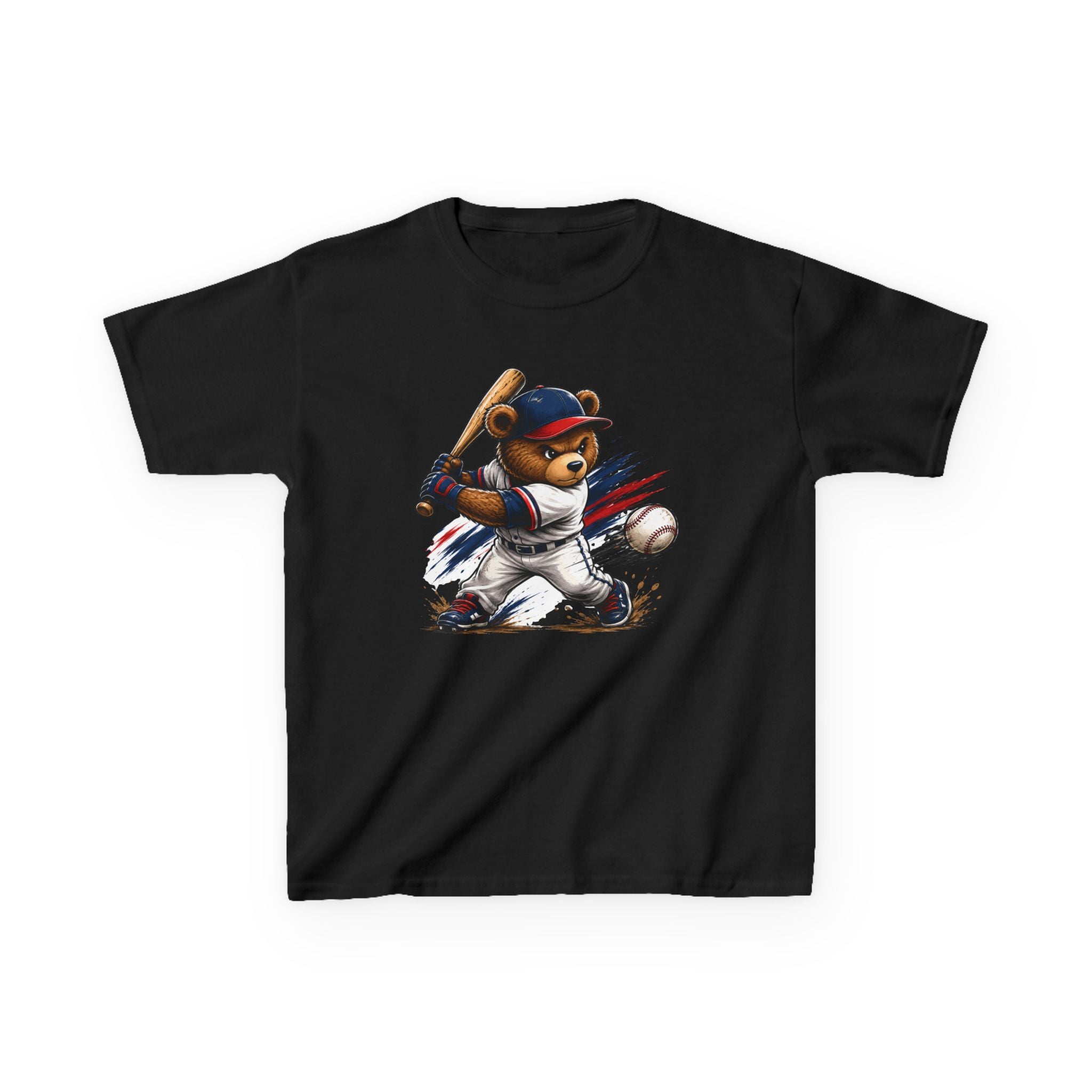 Baseball Bear T-Shirt | Cute Baseball Player Bear Graphic | Kids Baseball Tee | Little Slugger Sports Shirt | Baseball Lover Gift