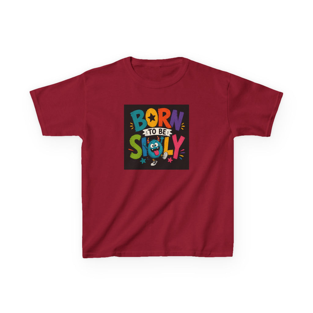 "Born to Be Silly" Kids Funny T‑Shirt Colorful Playful Graphic Tee for Children