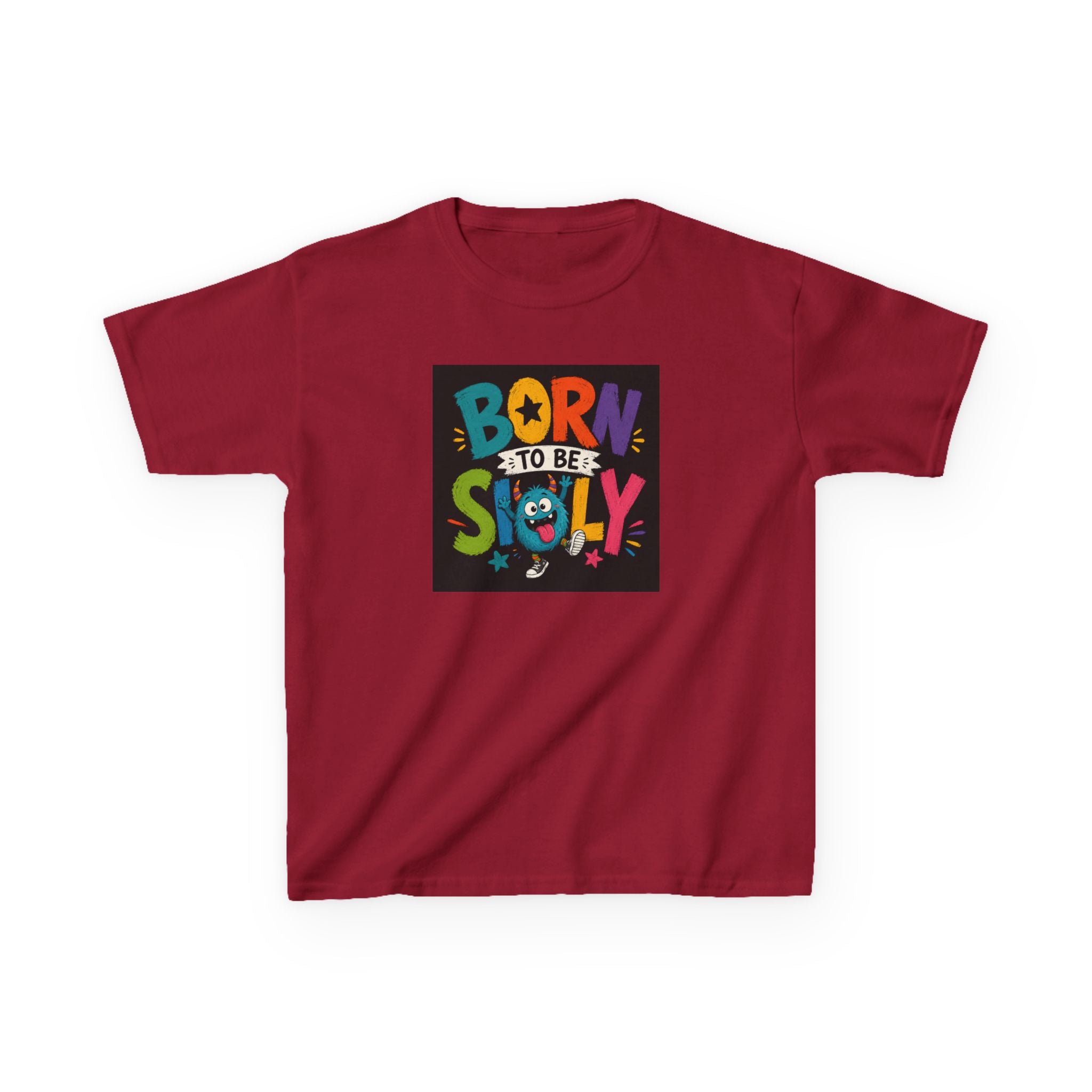 "Born to Be Silly" Kids Funny T‑Shirt Colorful Playful Graphic Tee for Children