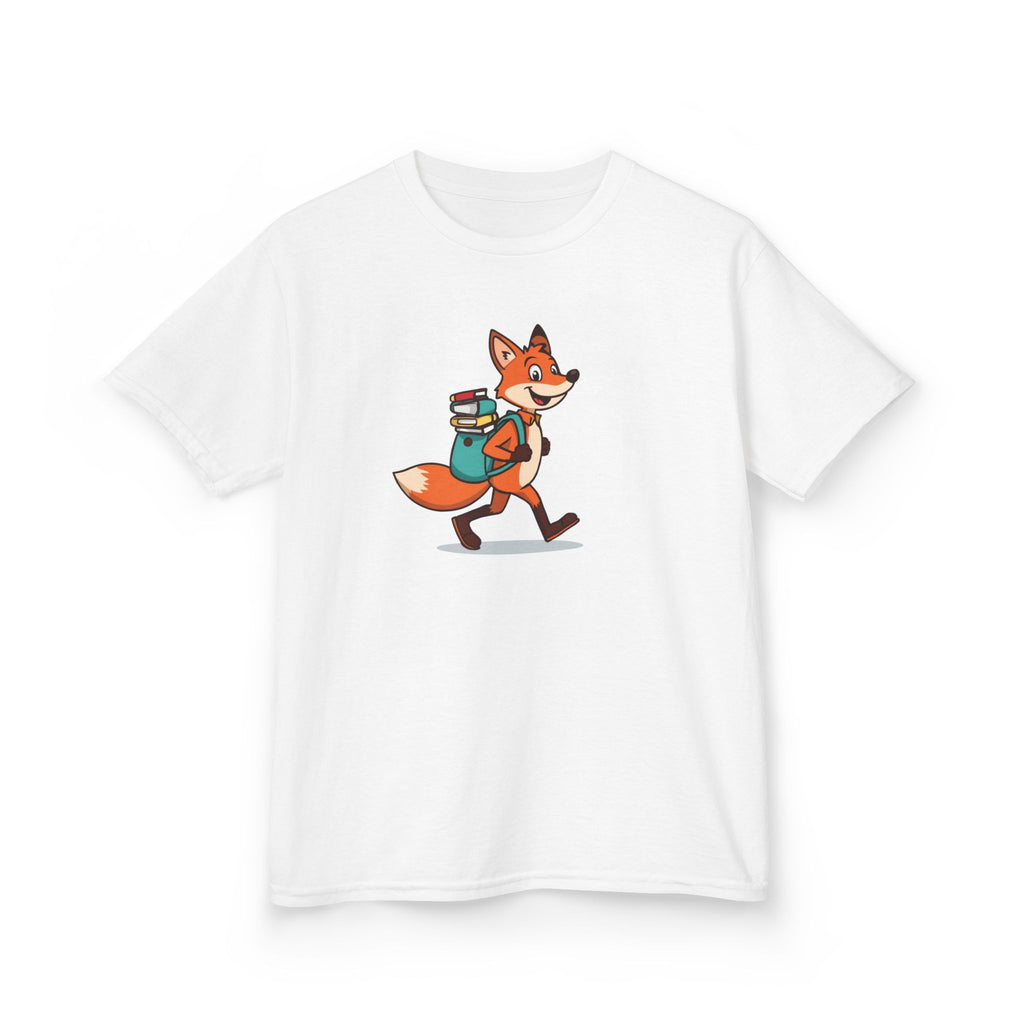 Fox With a Book Bag | Kids Reading Graphic T-Shirt