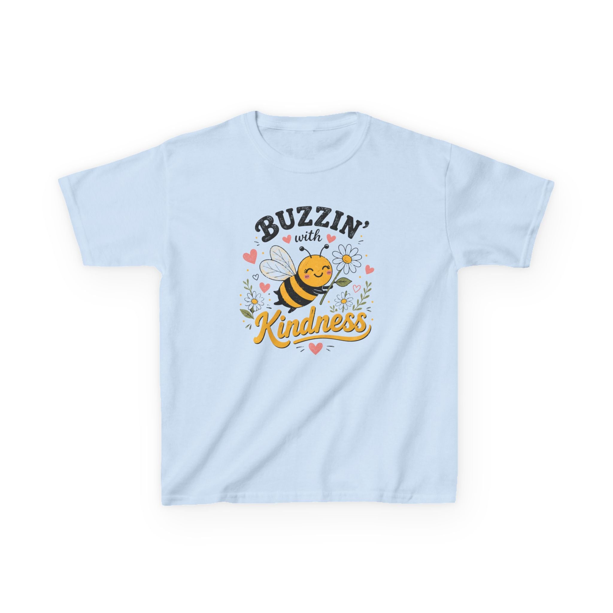 Buzzin' with Kindness Kids T-Shirt Cute Bee Positive Message Tee