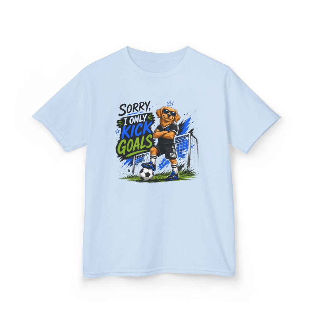 Sorry, I Only Kick Goals Kids Soccer | Kids Sports Graphic T-Shirt