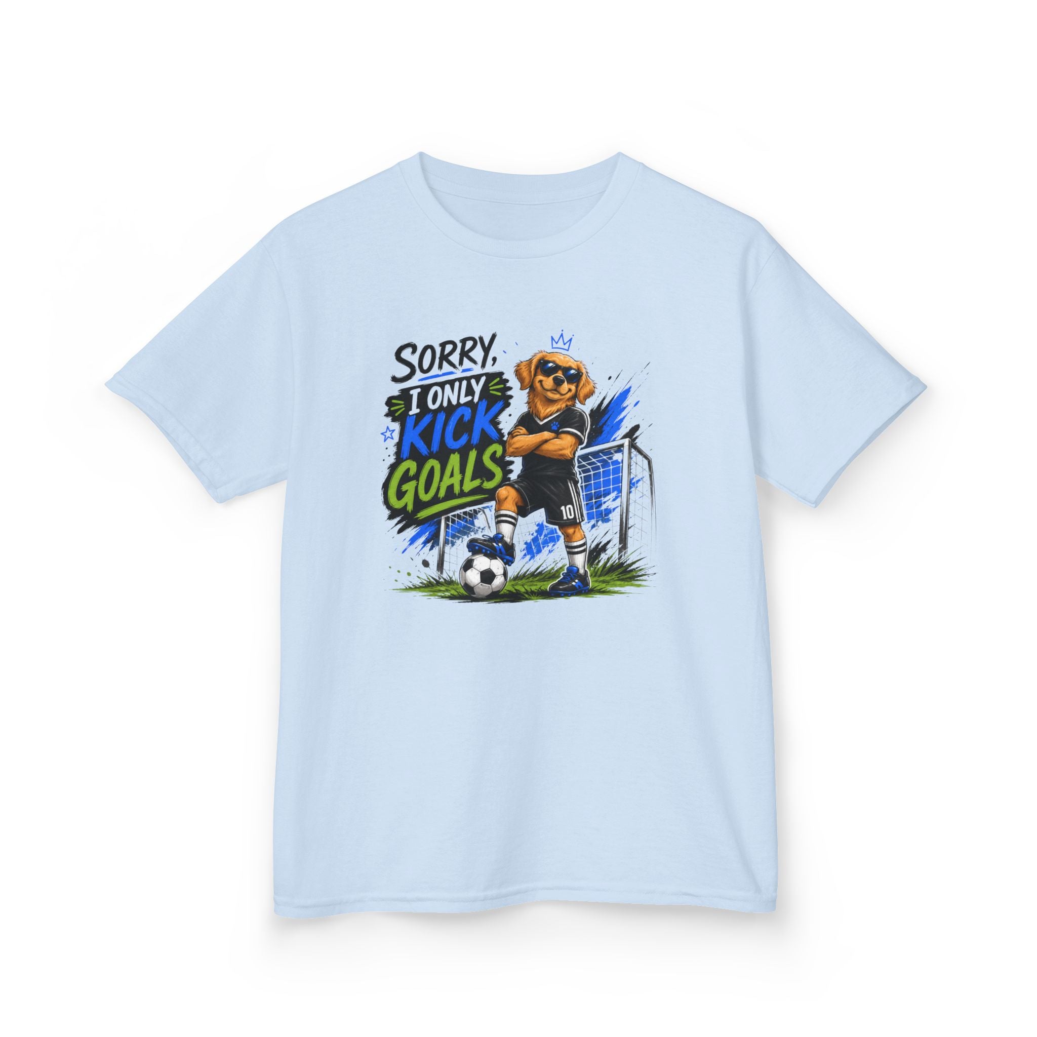 Sorry, I Only Kick Goals Kids Soccer | Kids Sports Graphic T-Shirt