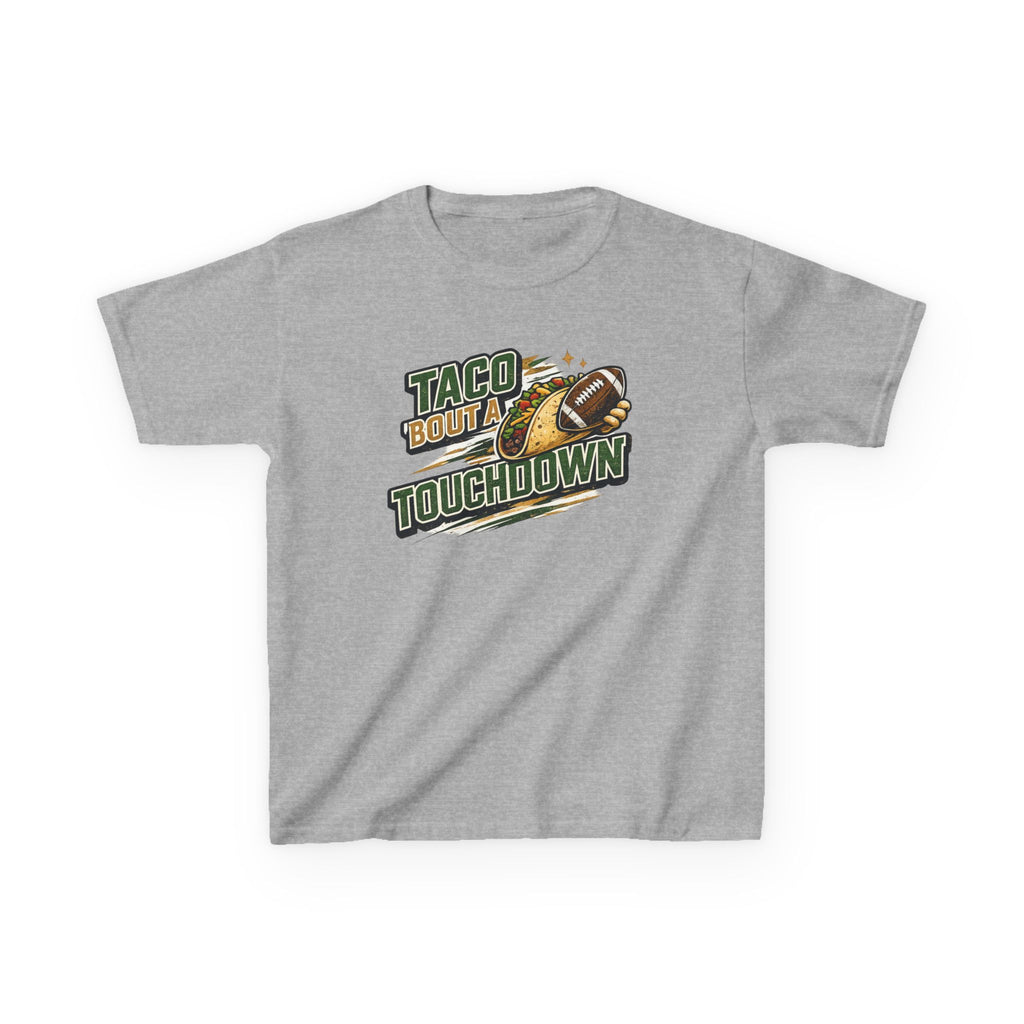 Taco 'Bout a Touchdown Football T-Shirt Design | Taco Football Graphic | Game Day Sports Tee