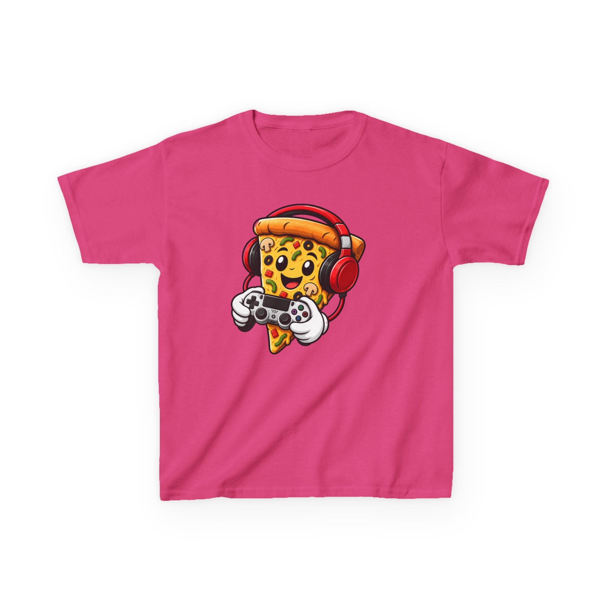 "Pizza Powered" Graphic kids Gamer T-Shirt Design