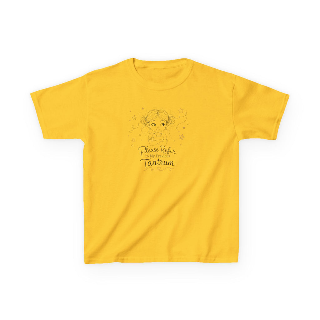Kids T-Shirt — "Please Refer to My Previous Tantrum"