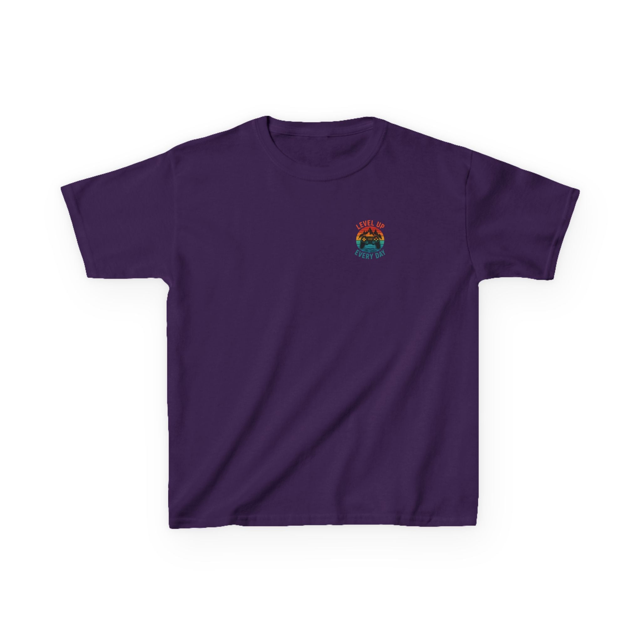 Kids Tee "Level Up Every Day" Retro Gamer Graphic