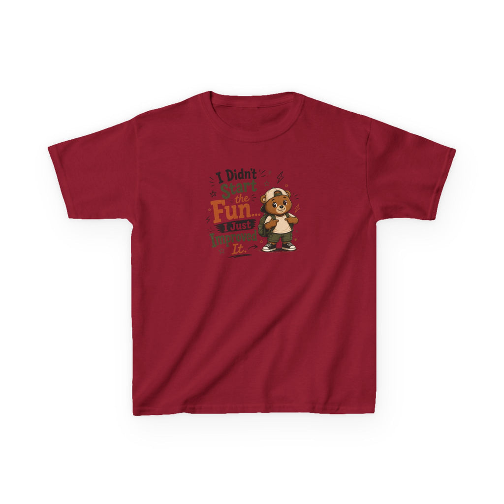 Kids Funny T-Shirt — "I Didn't Start the Fun... I Just Improved It."