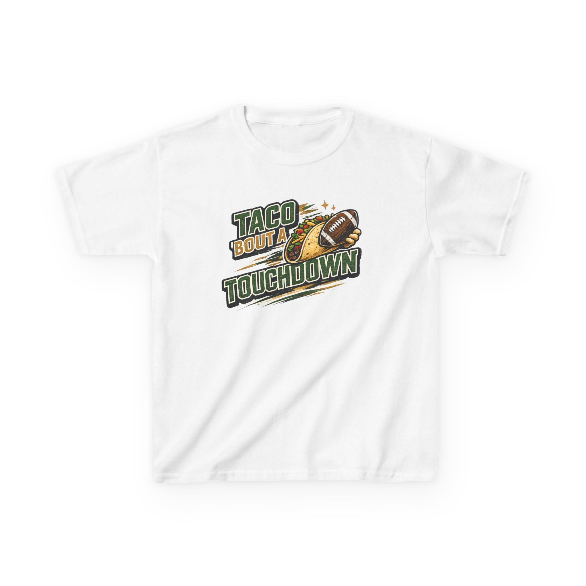 Taco 'Bout a Touchdown Football T-Shirt Design | Taco Football Graphic | Game Day Sports Tee