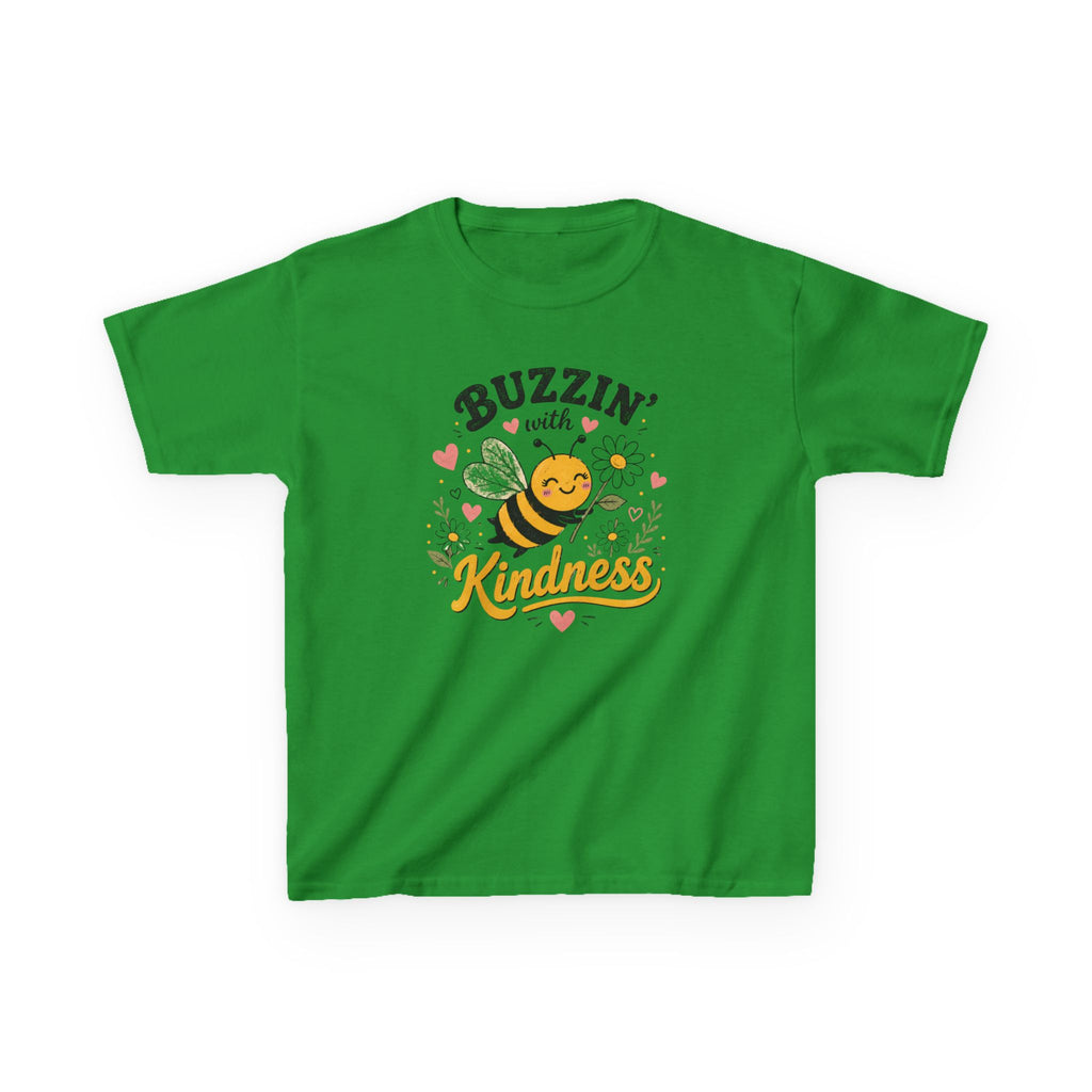 Buzzin' with Kindness Kids T-Shirt Cute Bee Positive Message Tee
