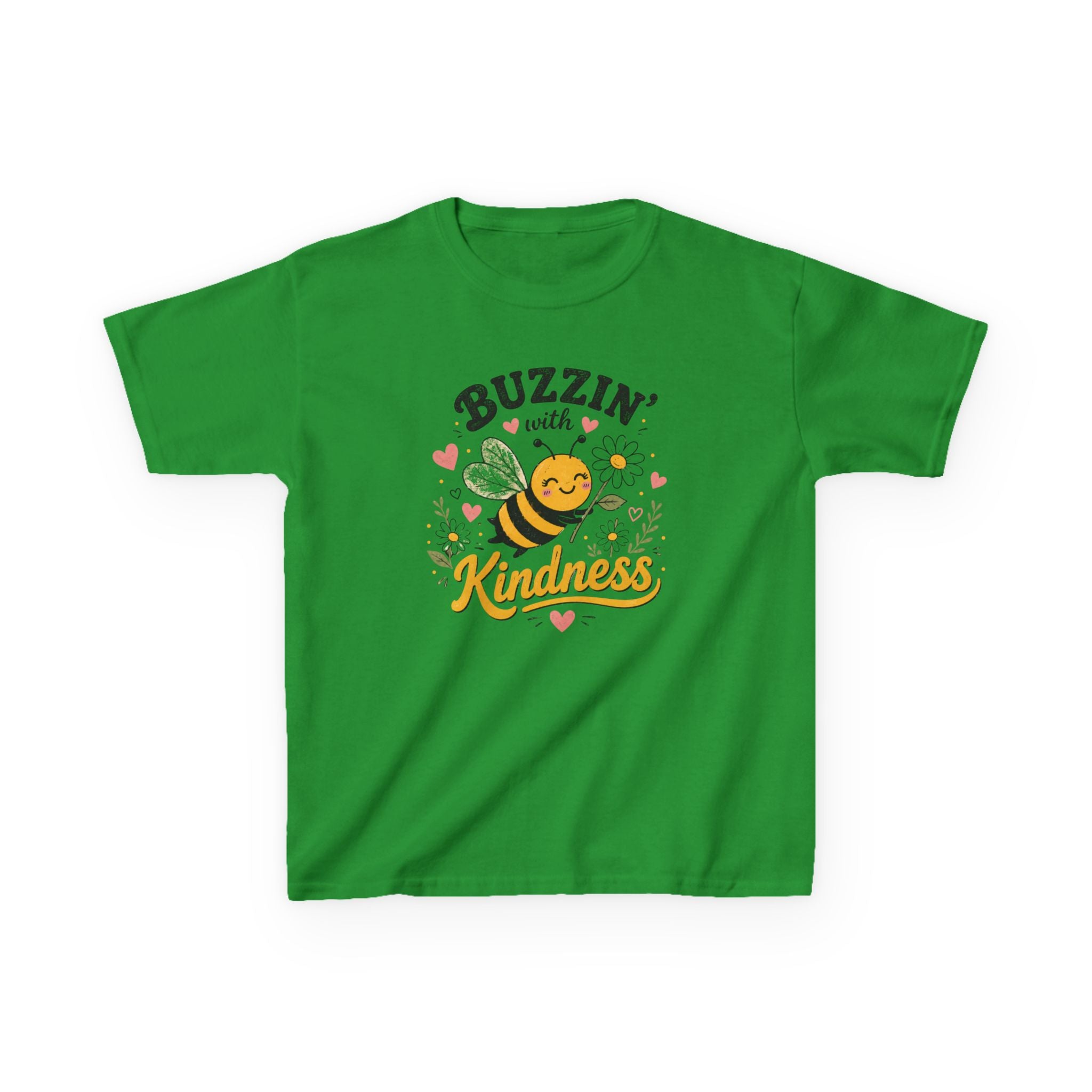 Buzzin' with Kindness Kids T-Shirt Cute Bee Positive Message Tee