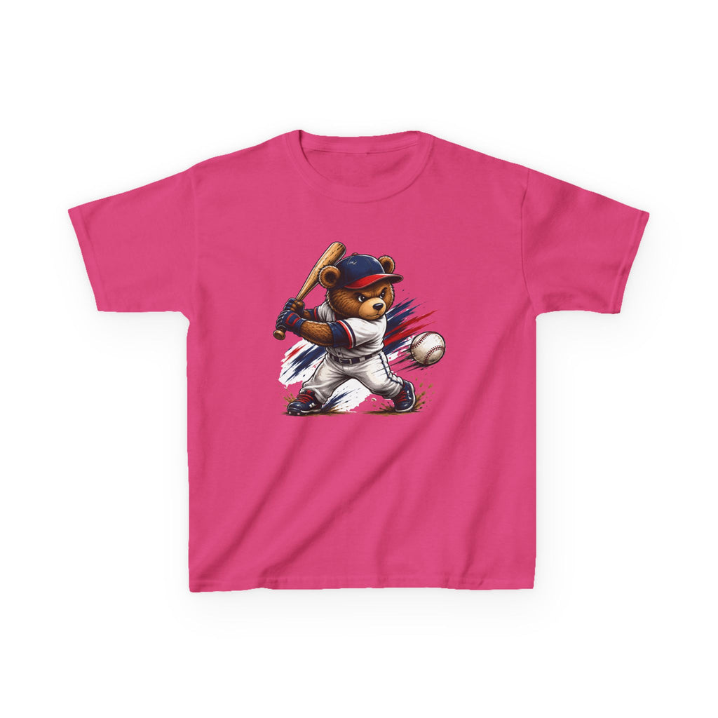 Baseball Bear T-Shirt | Cute Baseball Player Bear Graphic | Kids Baseball Tee | Little Slugger Sports Shirt | Baseball Lover Gift