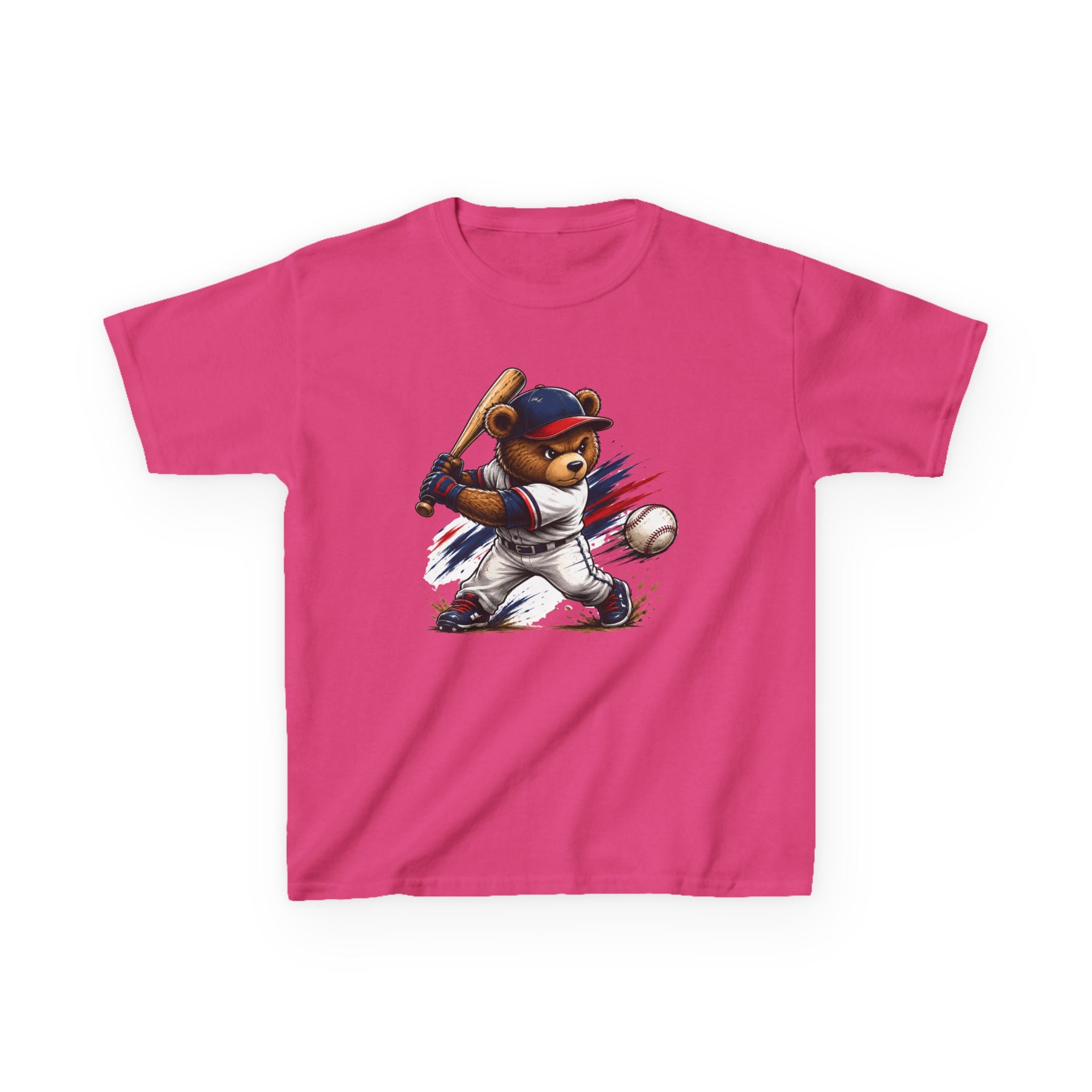 Baseball Bear T-Shirt | Cute Baseball Player Bear Graphic | Kids Baseball Tee | Little Slugger Sports Shirt | Baseball Lover Gift