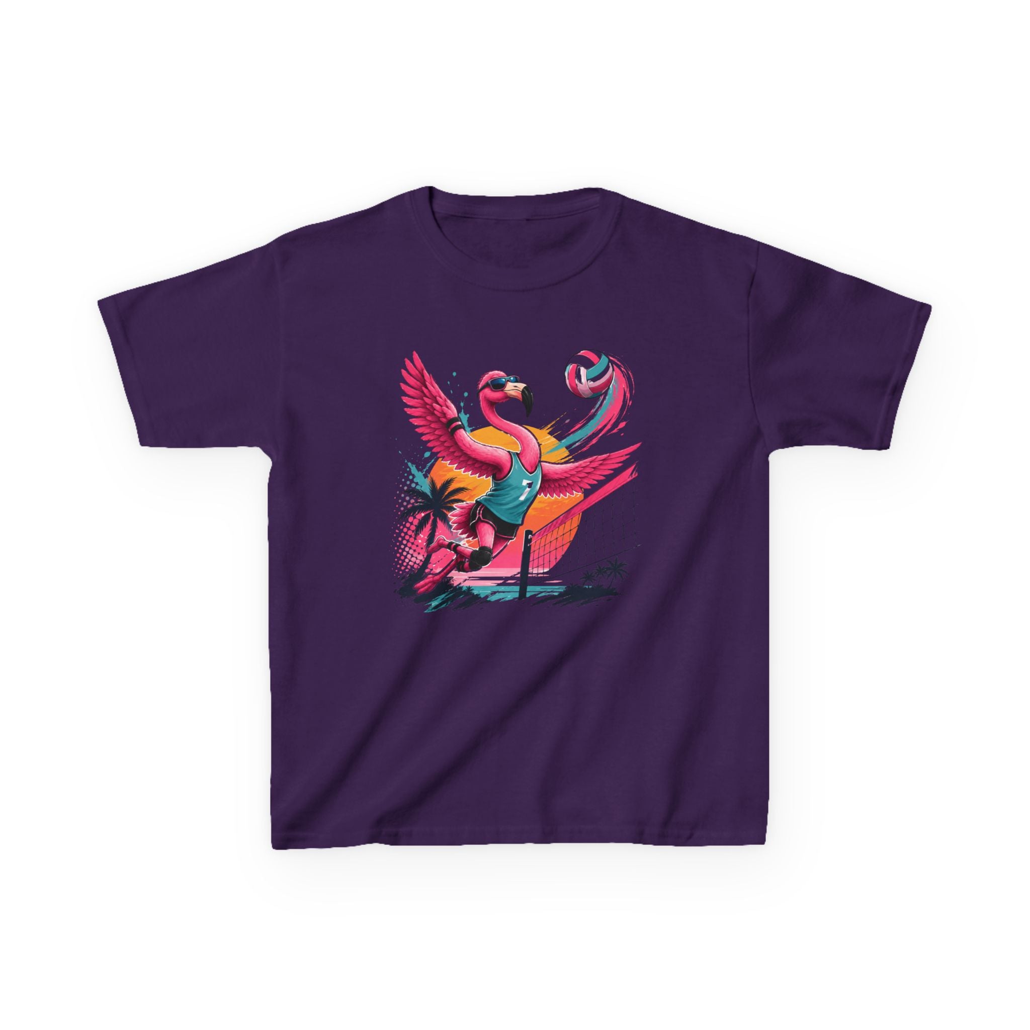 Volleyball Flamingo T-Shirt | Beach Volleyball Flamingo Graphic | Funny Summer Sports Tee | Volleyball Player Gift | Tropical Athlete Shirt