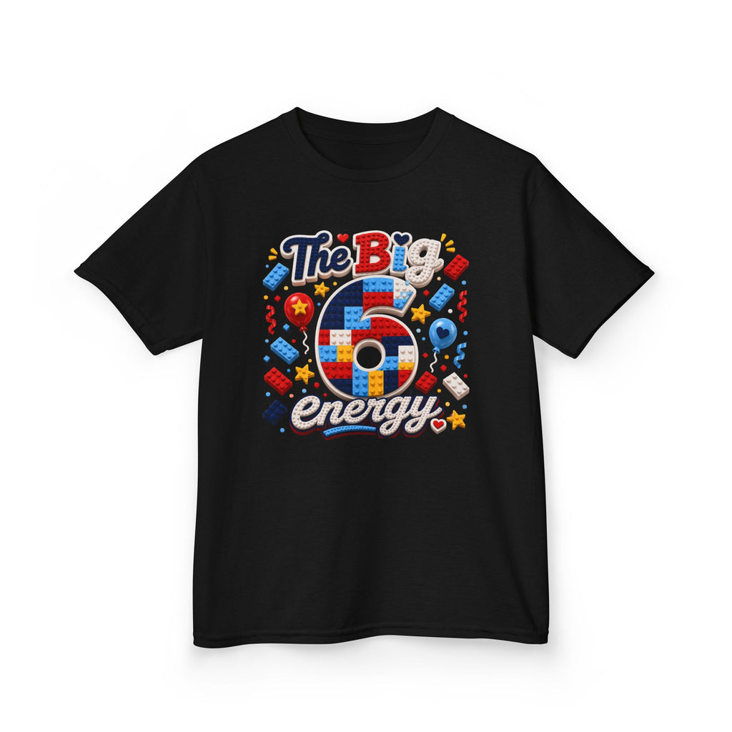 The Big 6 Energy Graphic kids Birthday T-Shirt Design