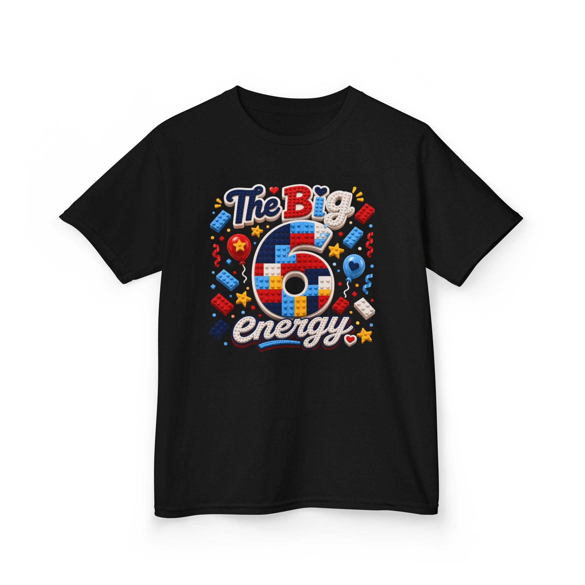 The Big 6 Energy Graphic kids Birthday T-Shirt Design