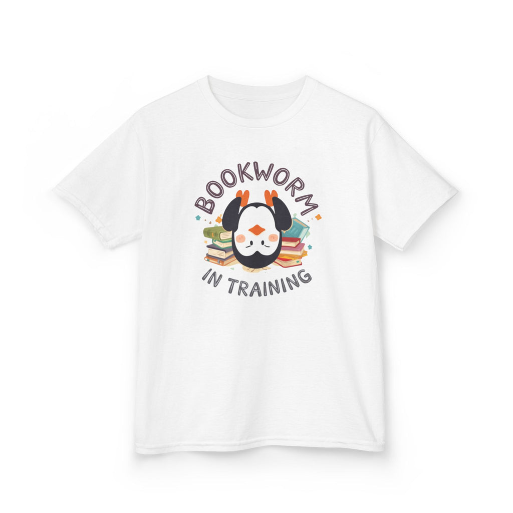 Kids T-Shirt — "Bookworm in training"