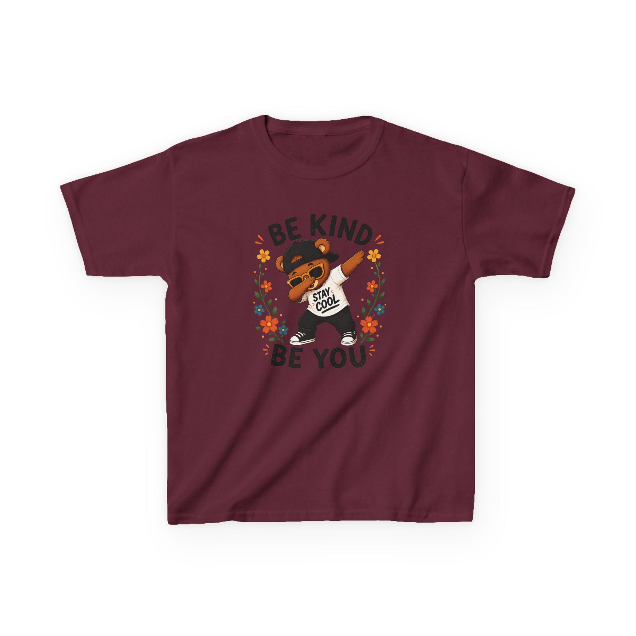 Kids "Be Kind Be You" Buddy T-Shirt Cute Positive Message Tee for Children