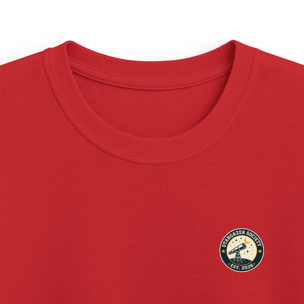 "Stargazer Society" Kids Tee Telescope 'Est. 2026' For Boys & Girls