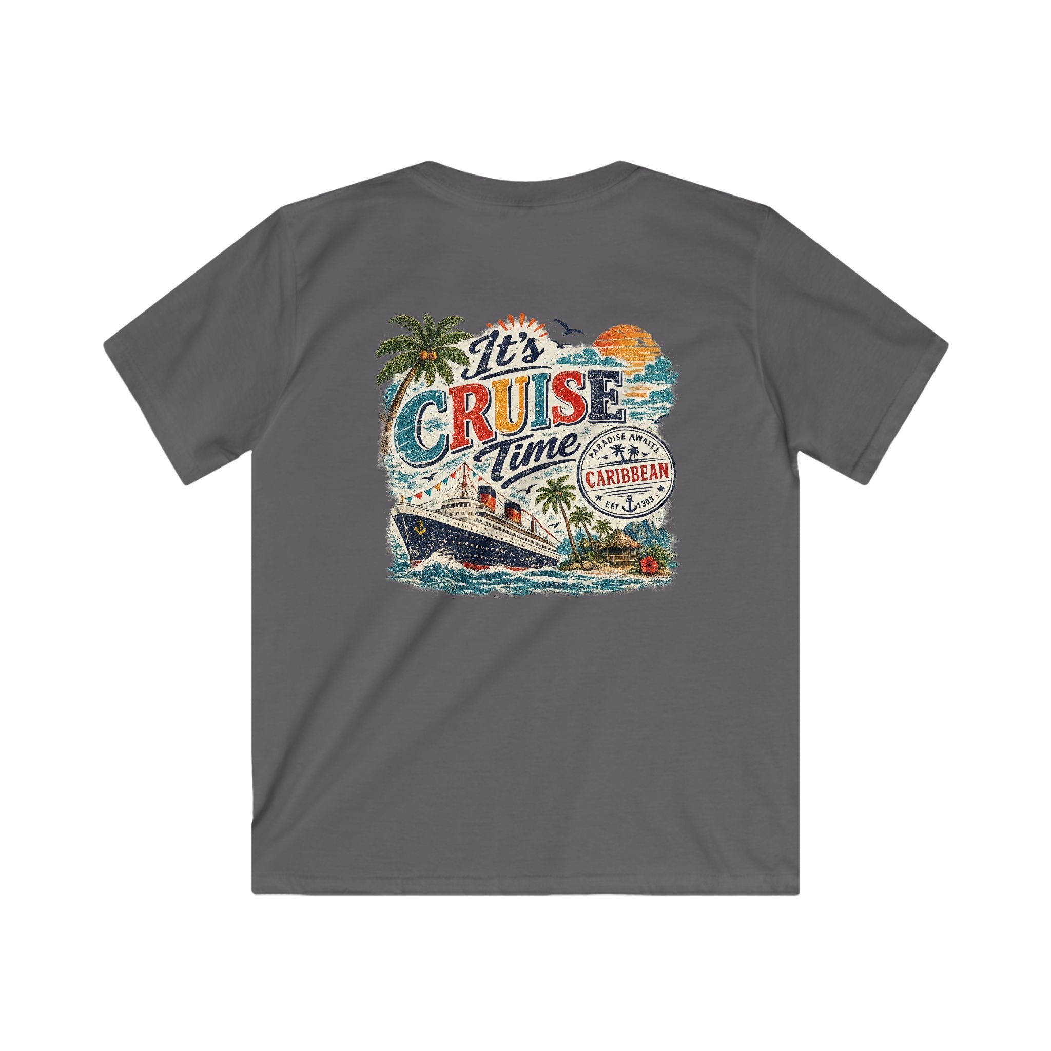 Kids Cruise T‑Shirt  "It’s Cruise Time" Tropical Vacation Tee