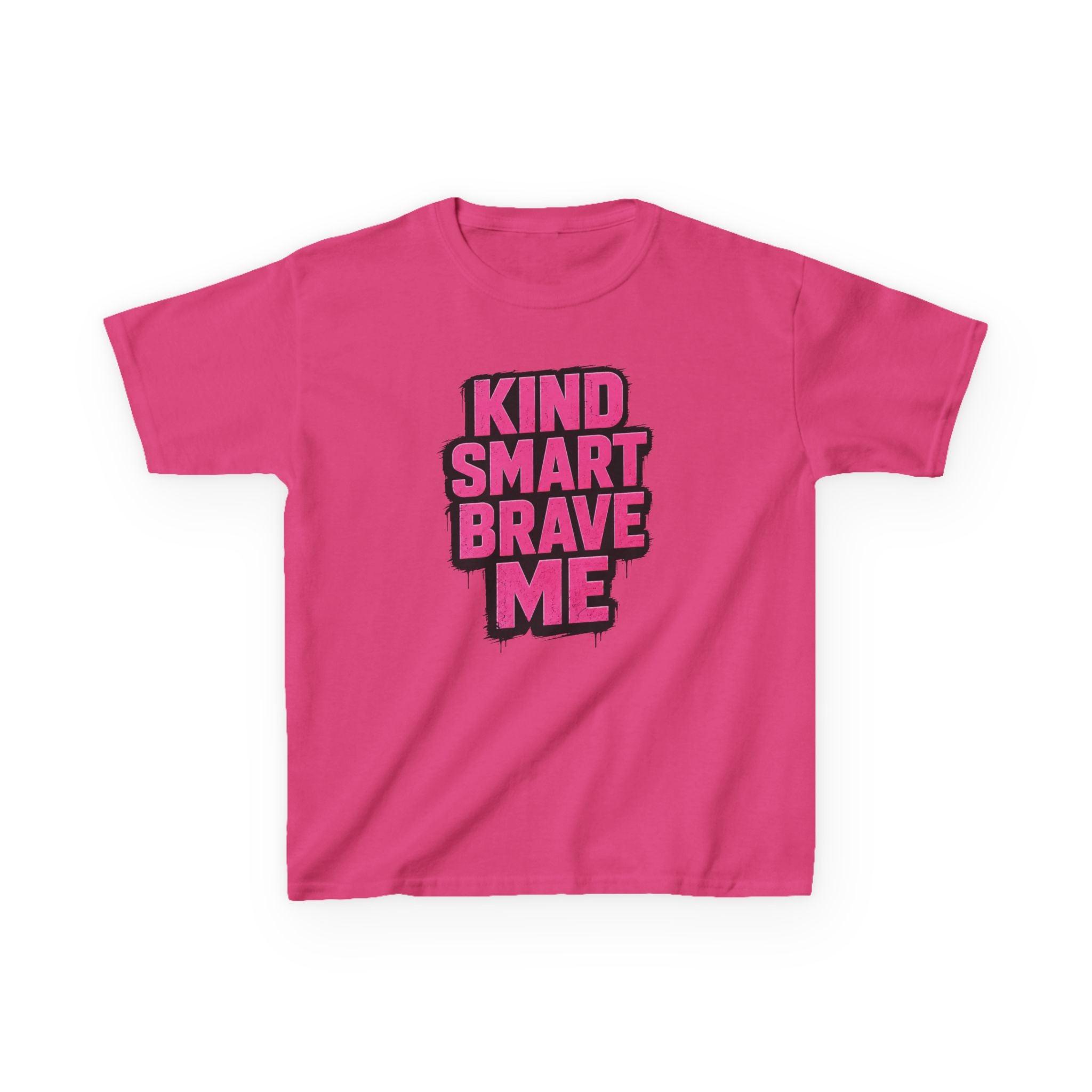Girls Tee "Kind Smart Brave Me" Positive Affirmation Graphic