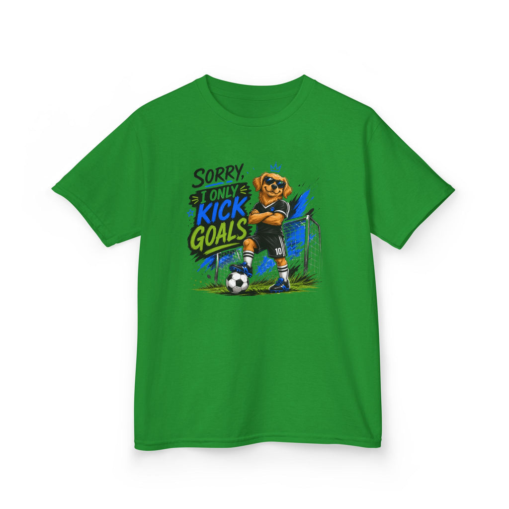 Sorry, I Only Kick Goals Kids Soccer | Kids Sports Graphic T-Shirt