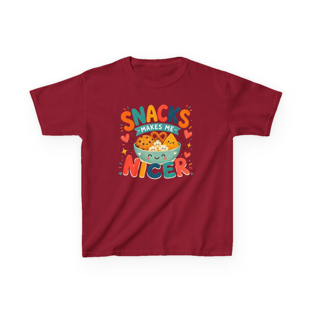 Cute Kids T-Shirt "Snacks Make Me Nicer" Cute Snack Monster Tee